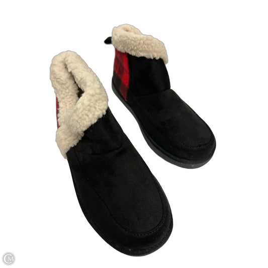 Boots Ankle Flats By Maurices In Black & Red, Size: 6