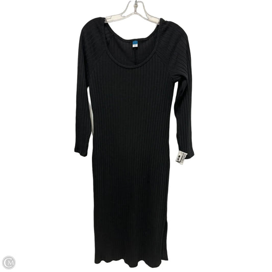 Dress Casual Midi By Old Navy In Black, Size: L