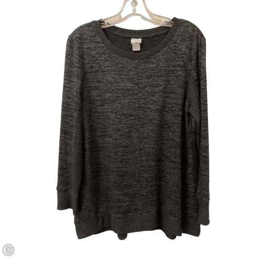 Top Long Sleeve By Chicos In Black, Size: M