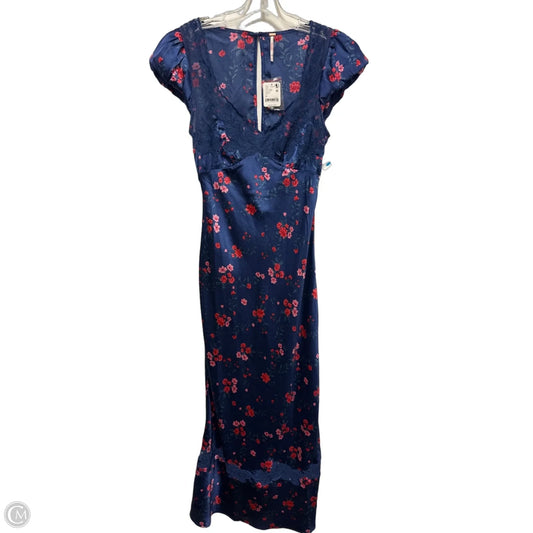 Dress Casual Maxi By Free People In Blue & Red, Size: M