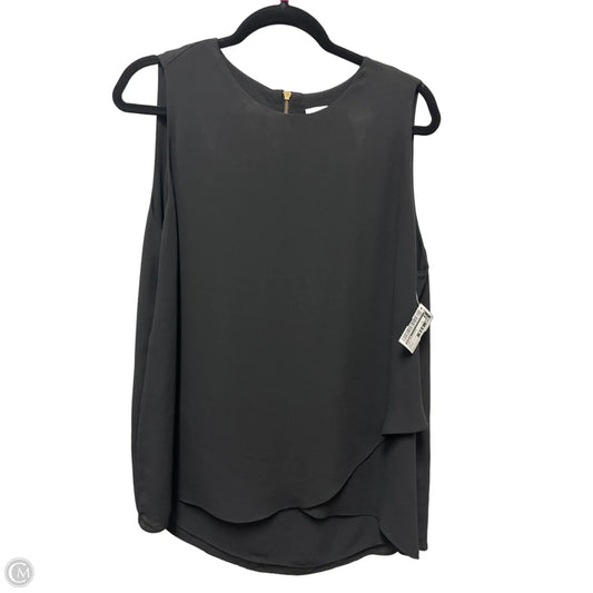 Top Sleeveless By Chicos In Black, Size: L