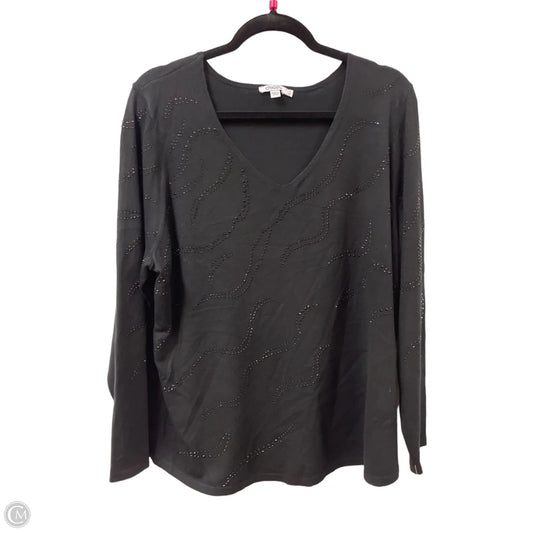 Sweater By Chicos In Black, Size: Xl