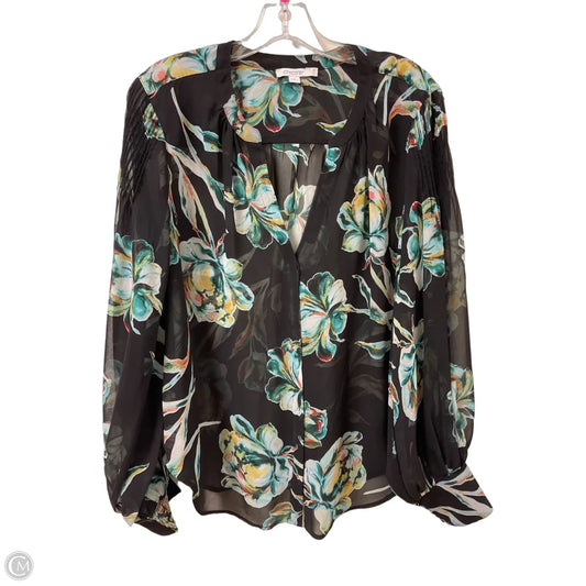 Blouse Long Sleeve By Chicos In Black, Size: L