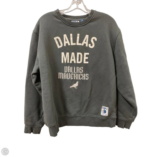 Sweatshirt Crewneck By Nba In Grey, Size: L