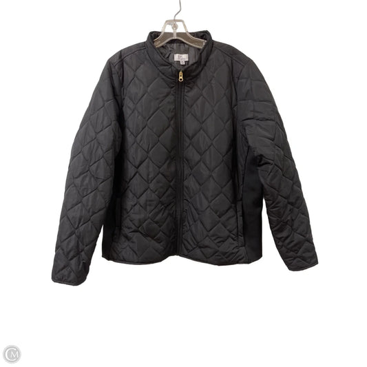 Jacket Puffer & Quilted By Kim Rogers In Black, Size: 1x