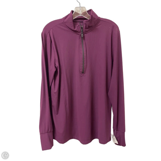 Athletic Top Long Sleeve Collar By Torrid In Purple, Size: 1x