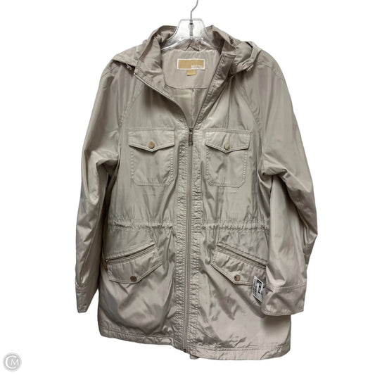 Jacket Windbreaker By Michael By Michael Kors In Cream, Size: L