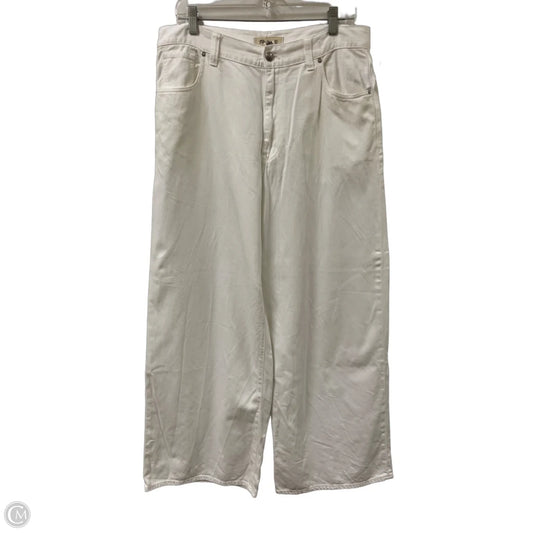 Jeans Wide Leg By Madewell In White Denim, Size: 12