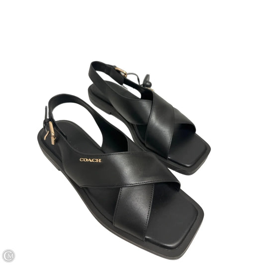 Sandals Designer By Coach In Black, Size: 9.5