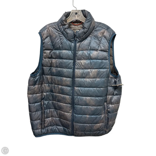 Vest Puffer & Quilted By Clothes Mentor In Blue & Grey, Size: Xl
