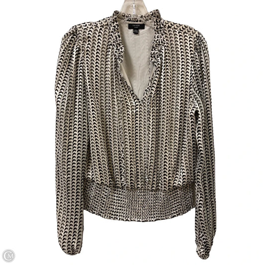 Top Long Sleeve By Haver In Black & White, Size: L