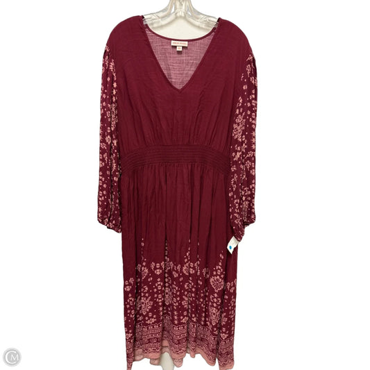 Dress Casual Maxi By Knox Rose In Red, Size: Xl