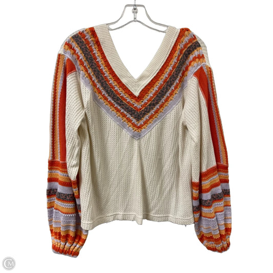 Top Long Sleeve By Free People In Multi-colored, Size: Xs