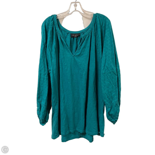 Top Long Sleeve By Lane Bryant In Teal, Size: 4x