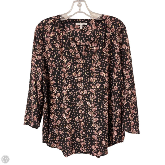 Top Long Sleeve By Maurices In Black & Red, Size: L