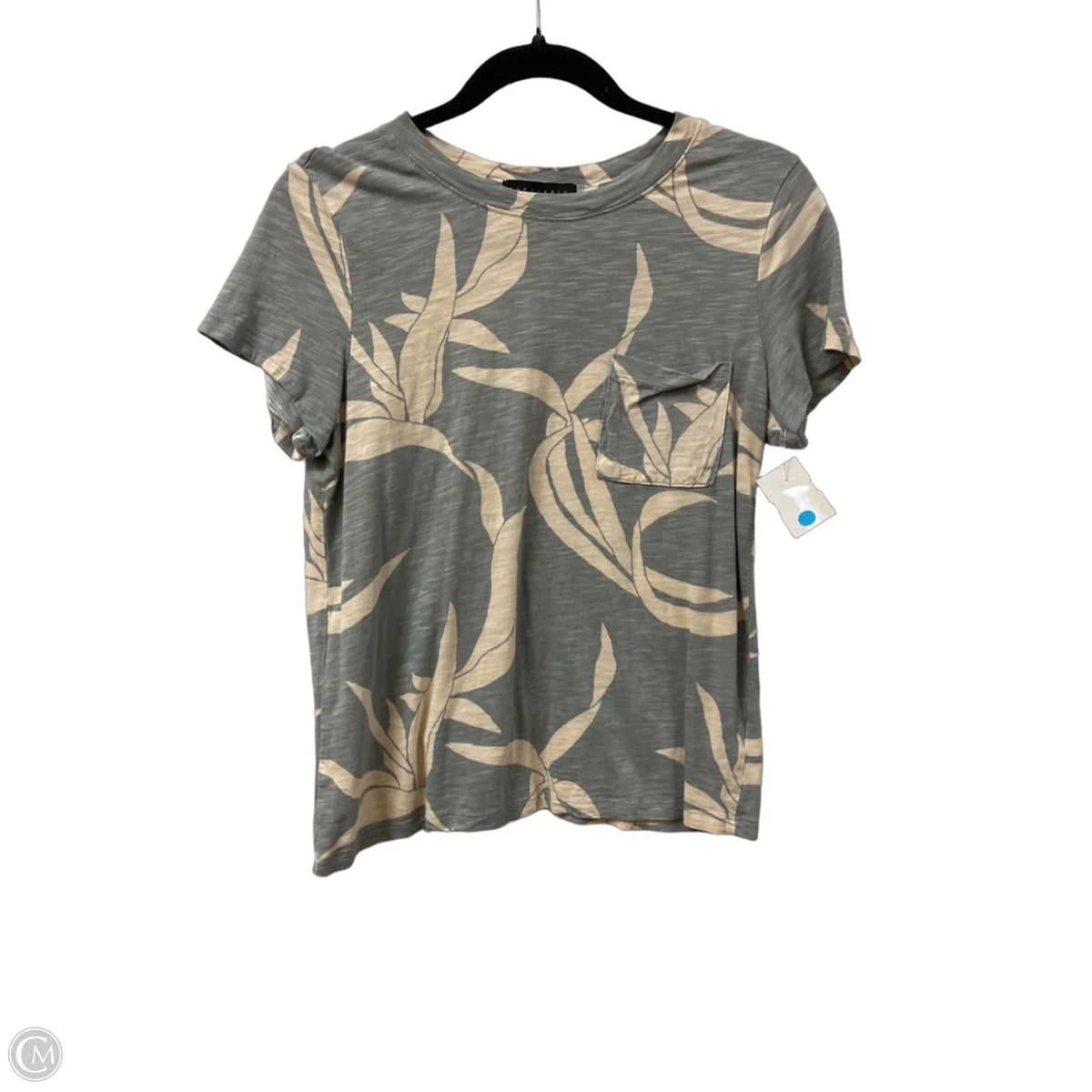 Top Short Sleeve By Sanctuary In Grey & White, Size: M