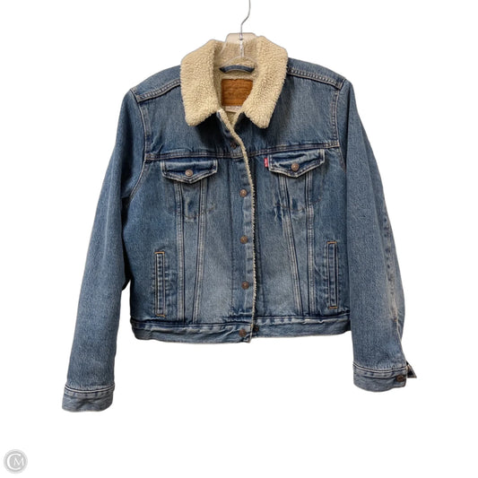Jacket Denim By Levis In Blue Denim, Size: Xl