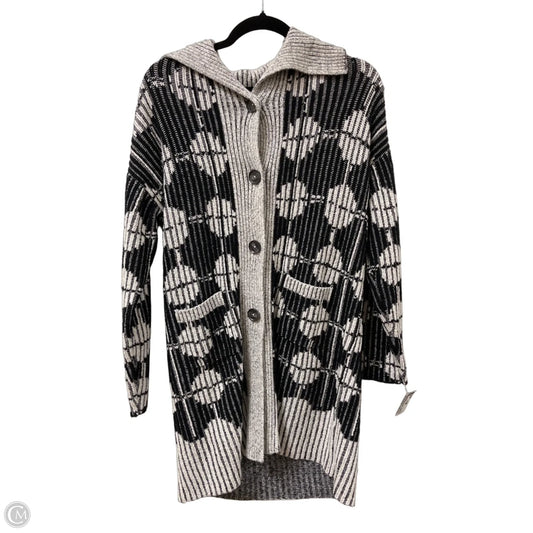 Sweater Cardigan By Nic + Zoe In Black & White, Size: S