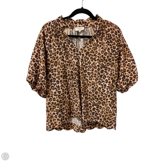 Top Short Sleeve By Umgee In Animal Print, Size: S