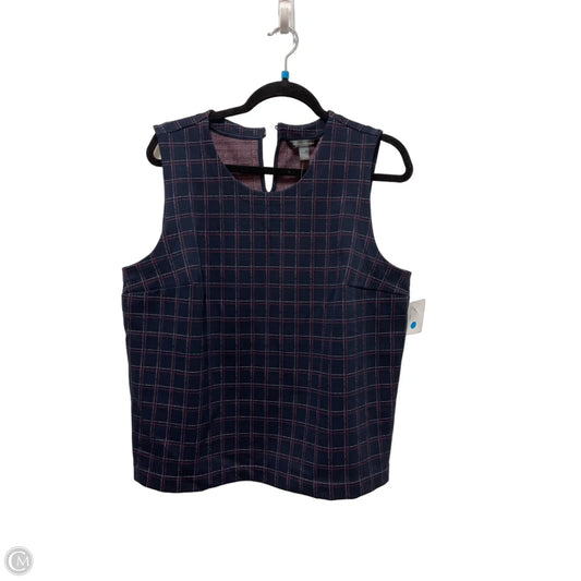 Top Sleeveless By Banana Republic In Blue & Red, Size: Xl