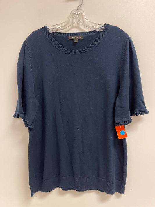 Top Short Sleeve By Banana Republic In Navy, Size: Xl