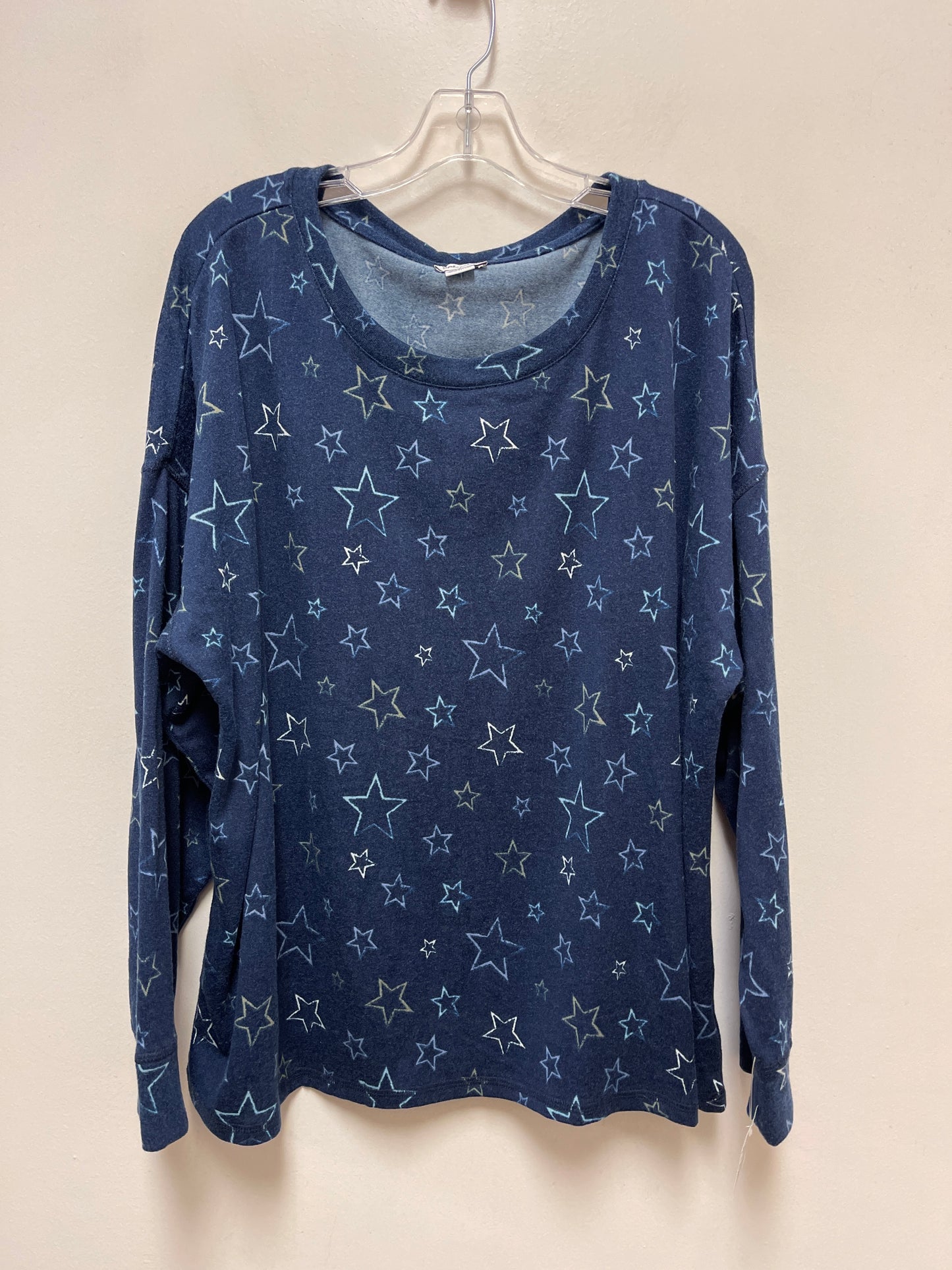 Top Long Sleeve By Splendid In Navy, Size: 2x