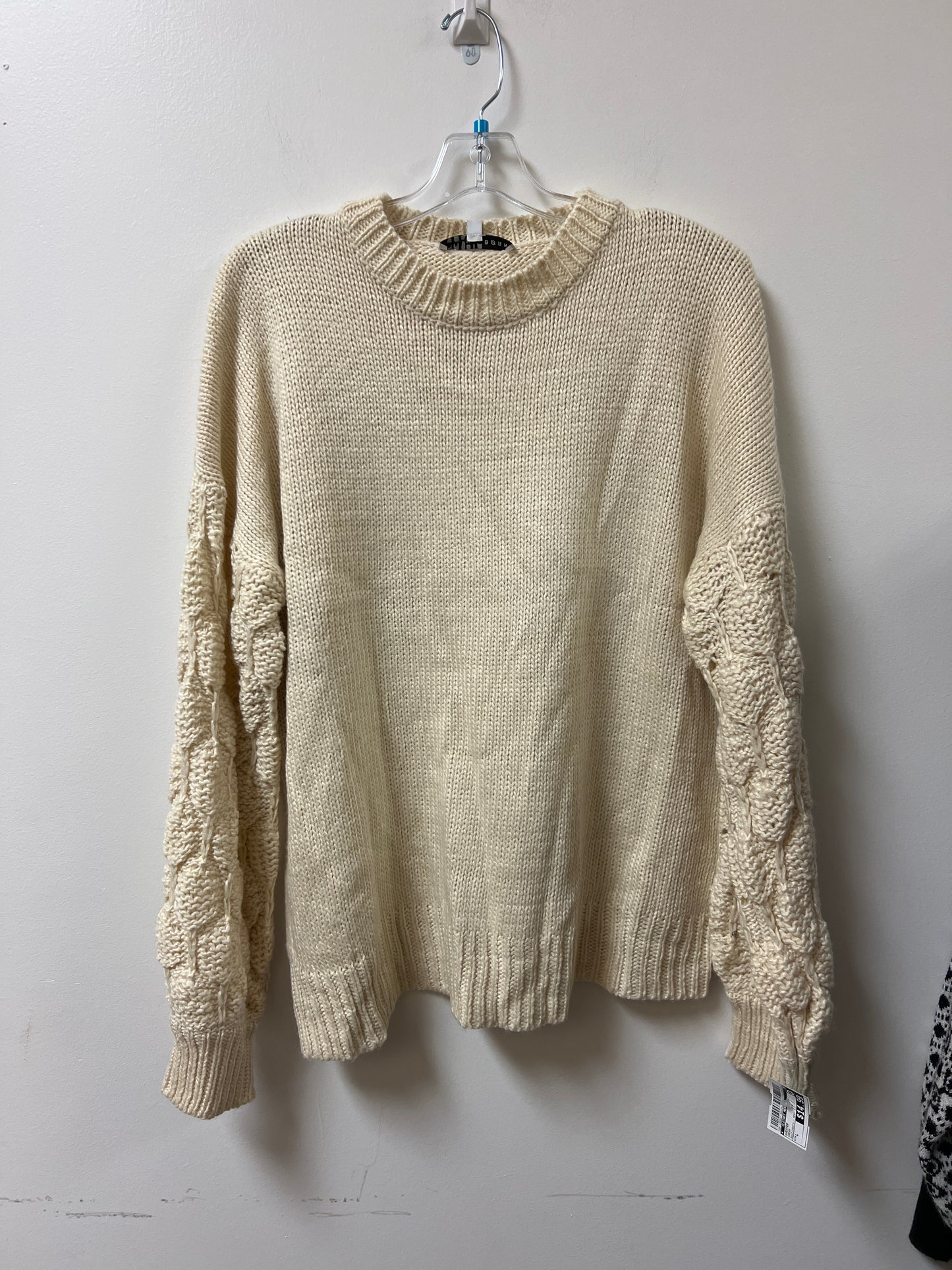 Sweater By Clothes Mentor In Cream, Size: L