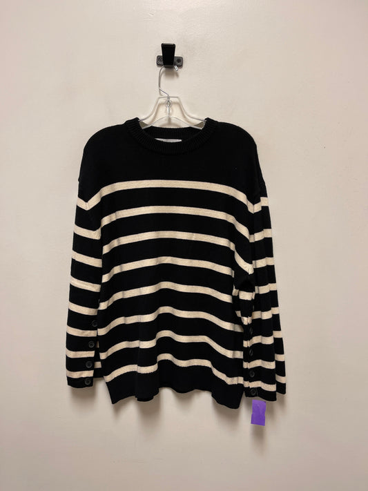 Sweater By Zara In Black & Cream, Size: L