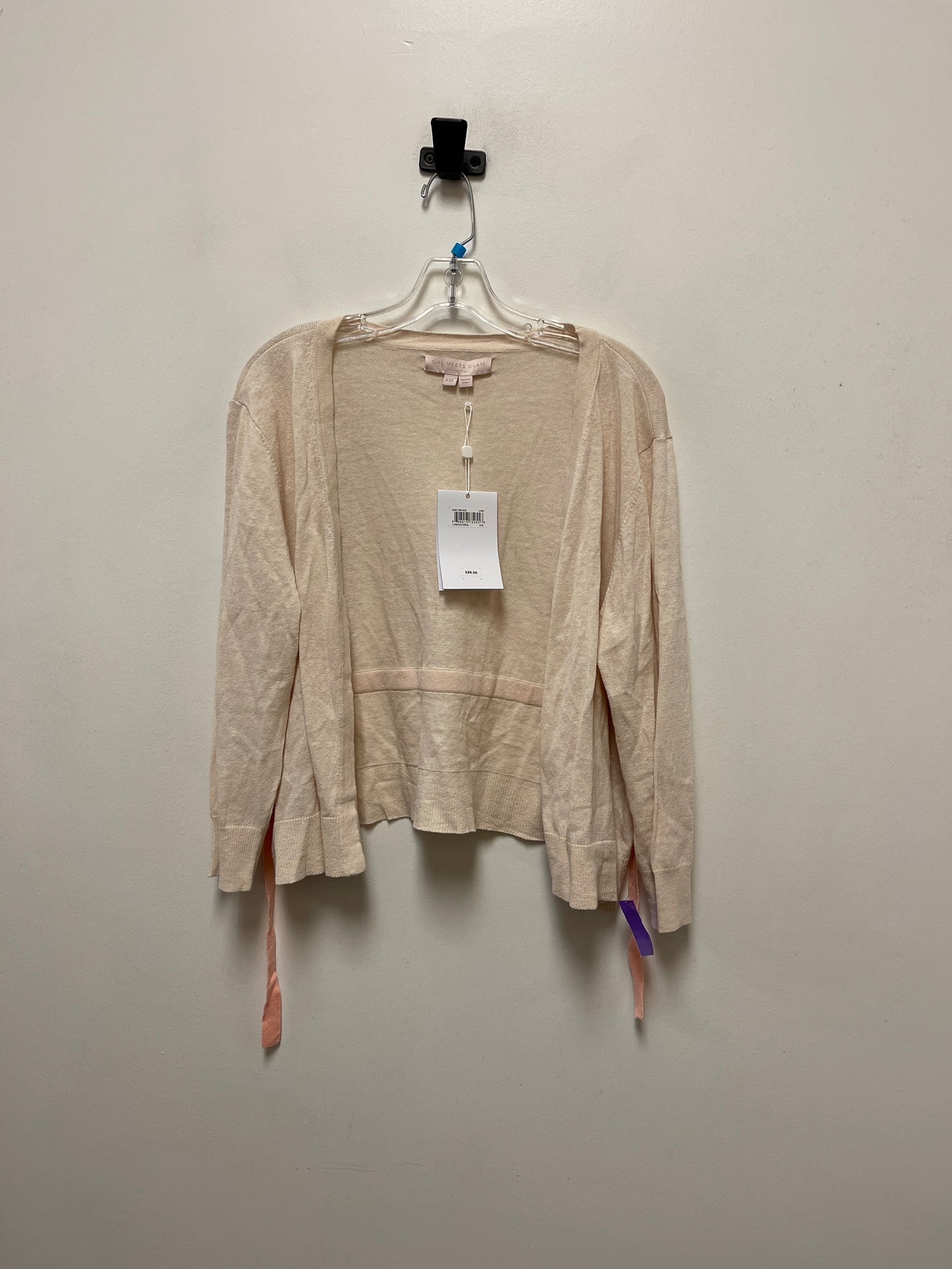 Cardigan By Clothes Mentor In Cream, Size: 2x