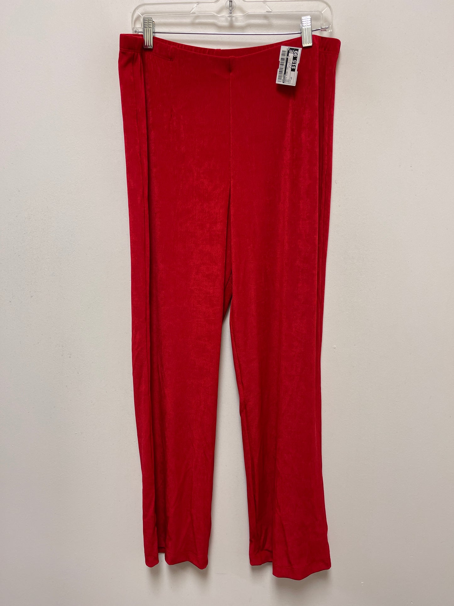 Red Pants Wide Leg Chicos, Size 12