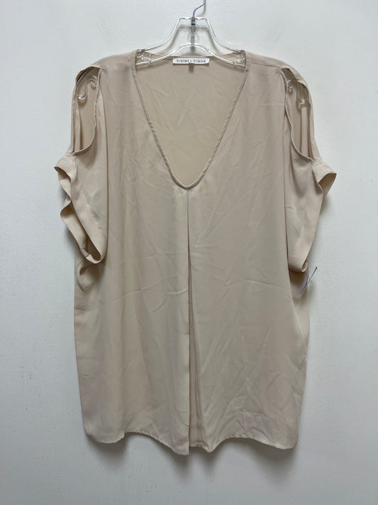 Cream Top Short Sleeve Violet And Claire, Size L