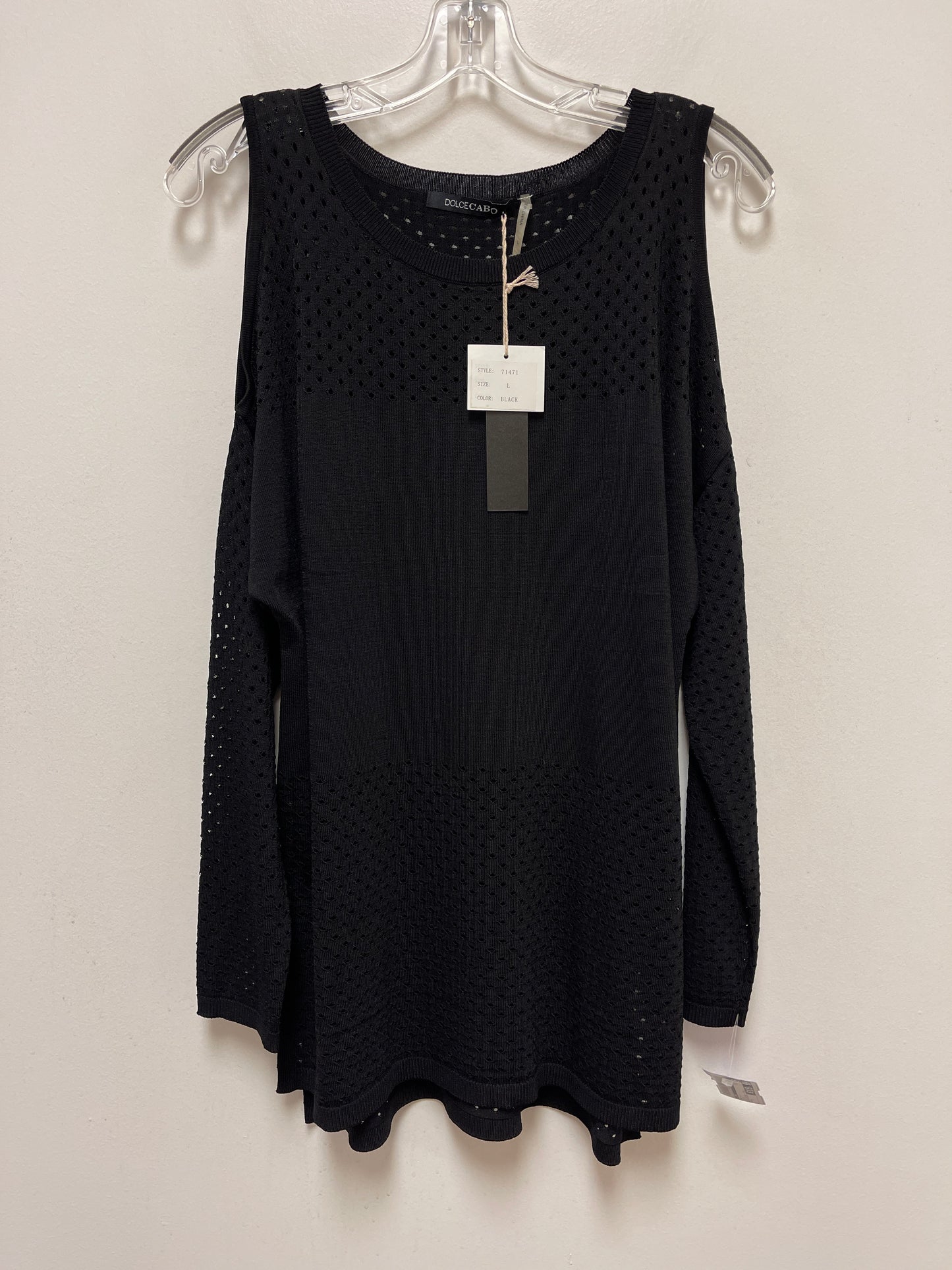 Black Top Long Sleeve Cma, Size L