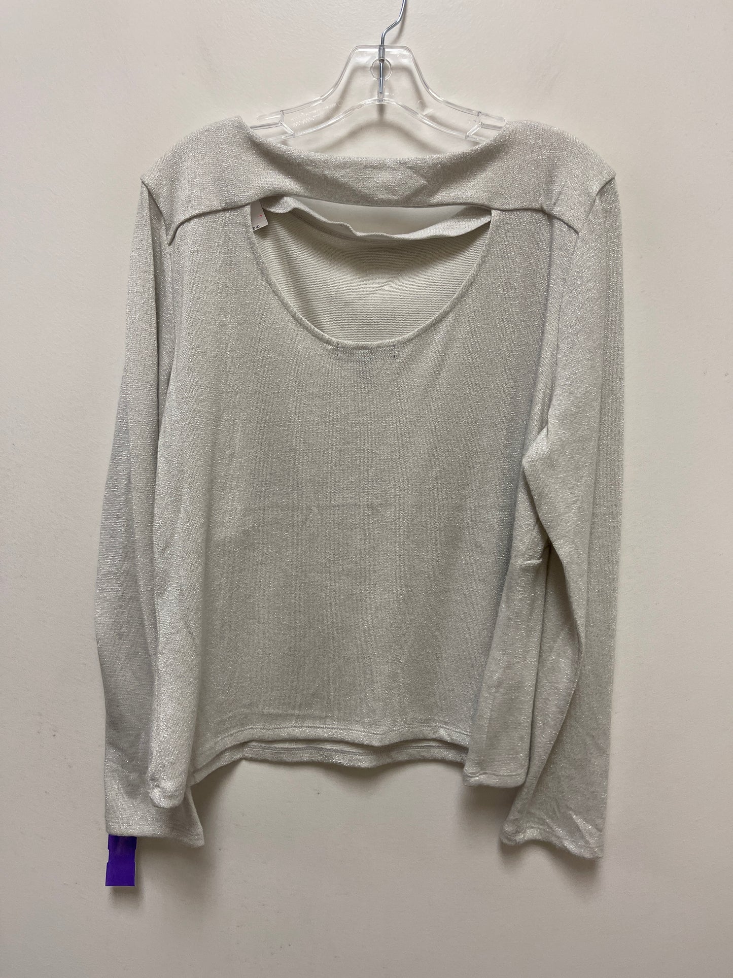 Silver Top Long Sleeve Banana Republic, Size Xl