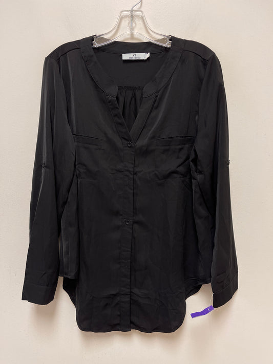 Black Top Long Sleeve Clothes Mentor, Size L