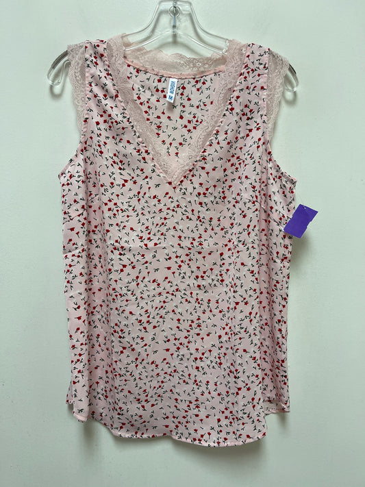 Pink Top Sleeveless Clothes Mentor, Size M