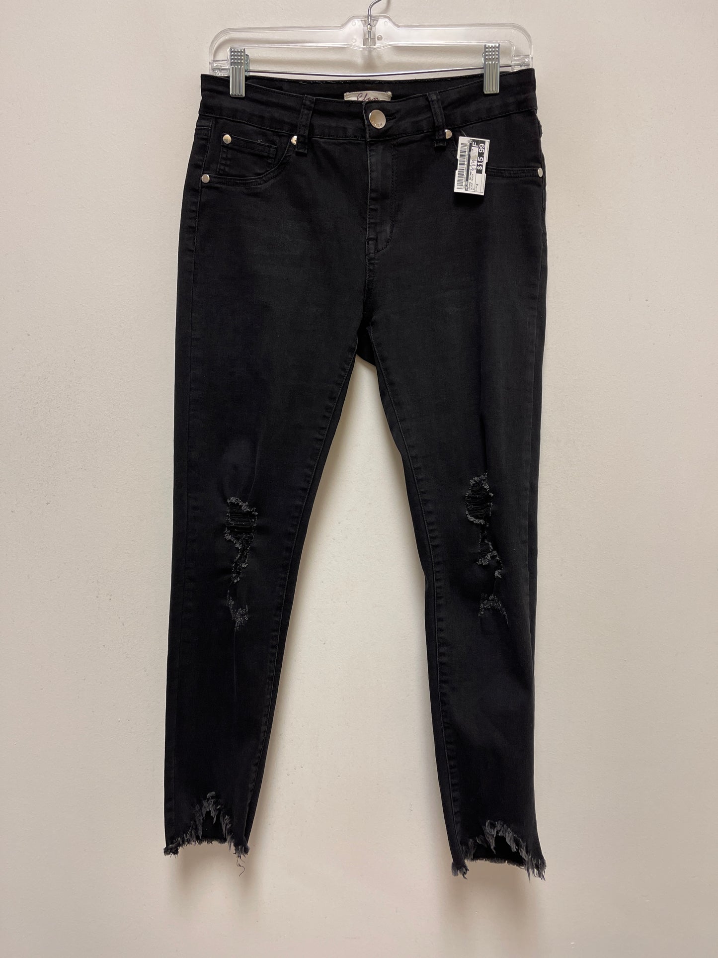 Black Denim Jeans Skinny Elan, Size 8