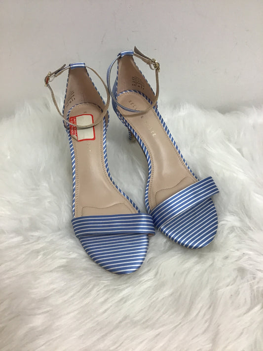 Blue & White Sandals Heels Stiletto Kelly And Katie, Size 8.5