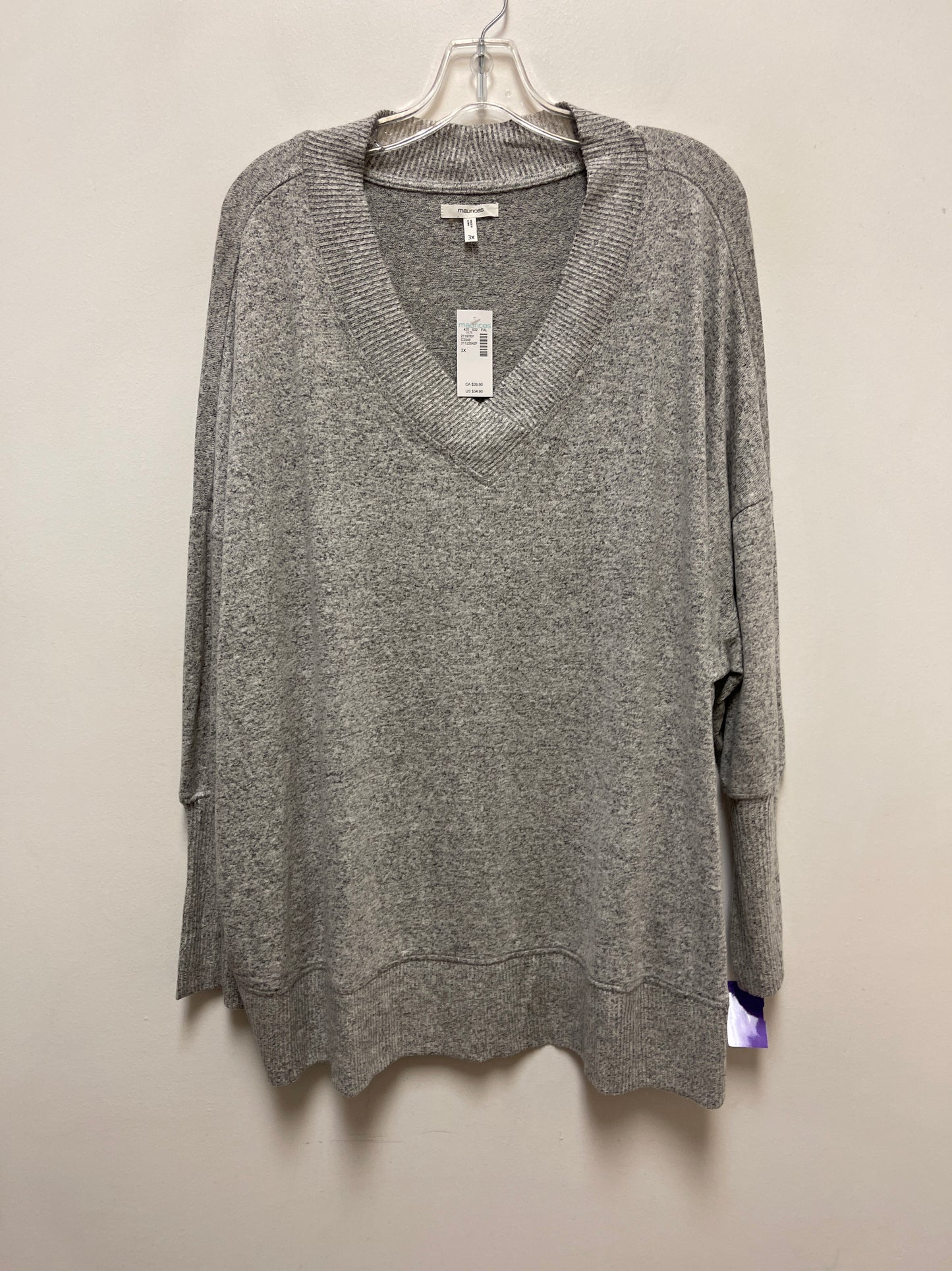 Sweater By Maurices In Grey, Size: 3x