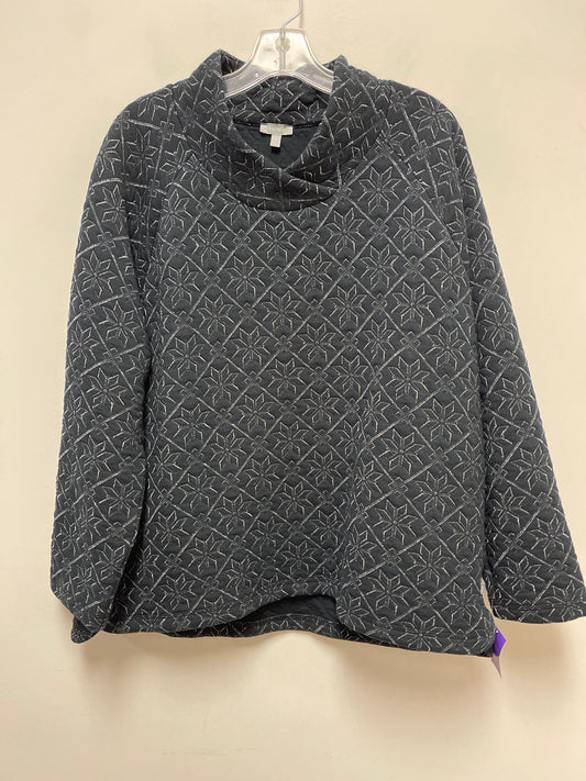 Sweater By Talbots In Black & Silver, Size: Xl