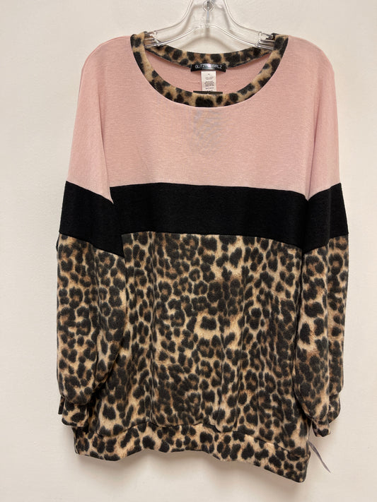 Top Long Sleeve By Clothes Mentor In Animal Print, Size: L