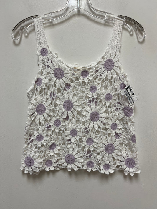 Purple & White Top Sleeveless Altard State, Size M