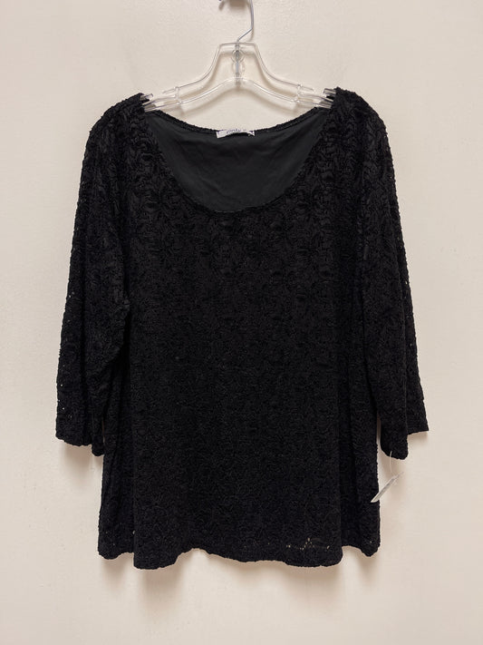 Black Top Long Sleeve Clothes Mentor, Size L