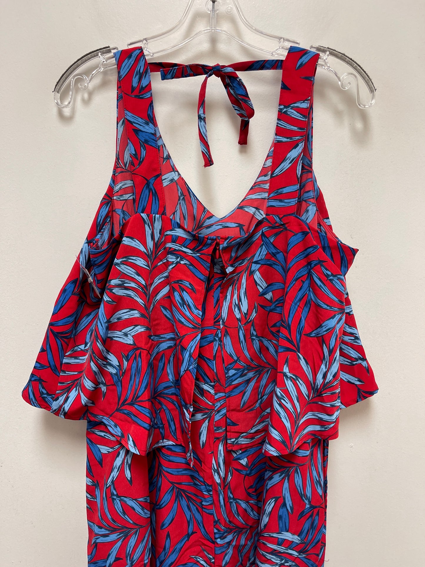 Blue & Red Dress Casual Short Roz And Ali, Size L