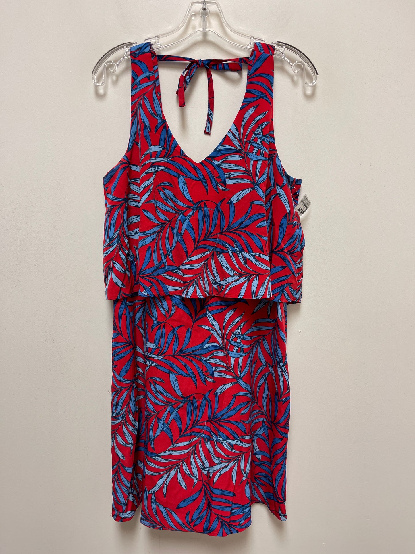 Blue & Red Dress Casual Short Roz And Ali, Size L