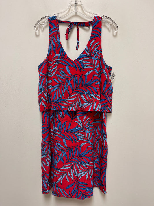 Blue & Red Dress Casual Short Roz And Ali, Size L