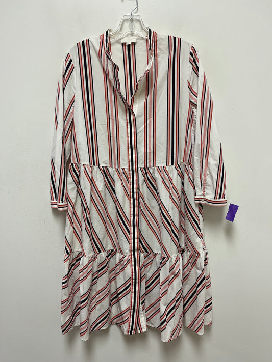 Striped Pattern Dress Casual Short Cos, Size M