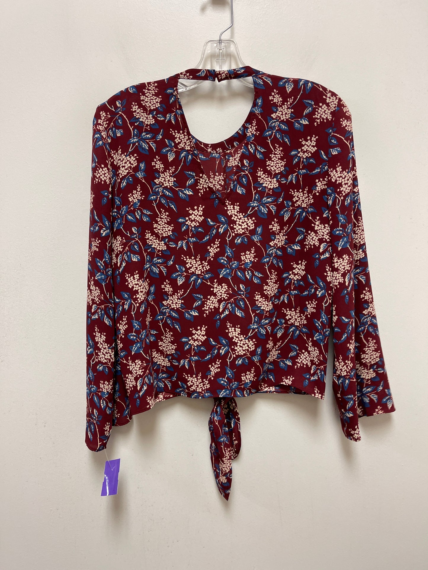 Blue & Red Top Long Sleeve Madewell, Size S