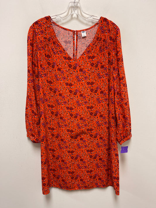 Orange Dress Casual Short Old Navy, Size L