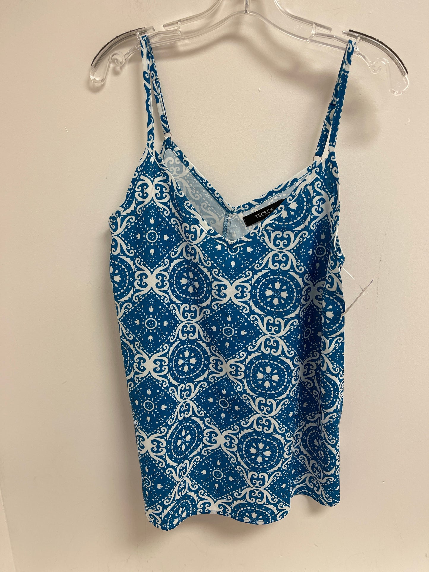 Blue & White Top Sleeveless Clothes Mentor, Size M