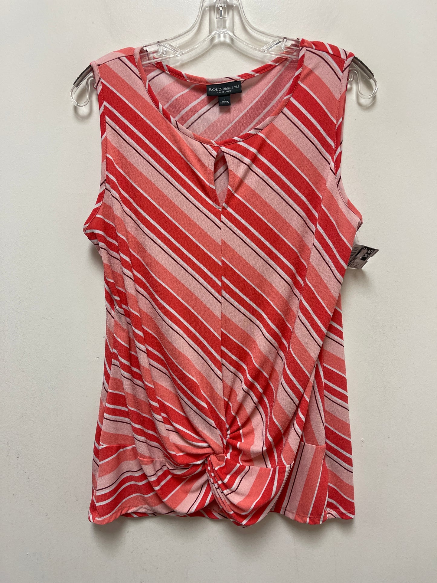 Pink Top Sleeveless Bold Elements, Size L